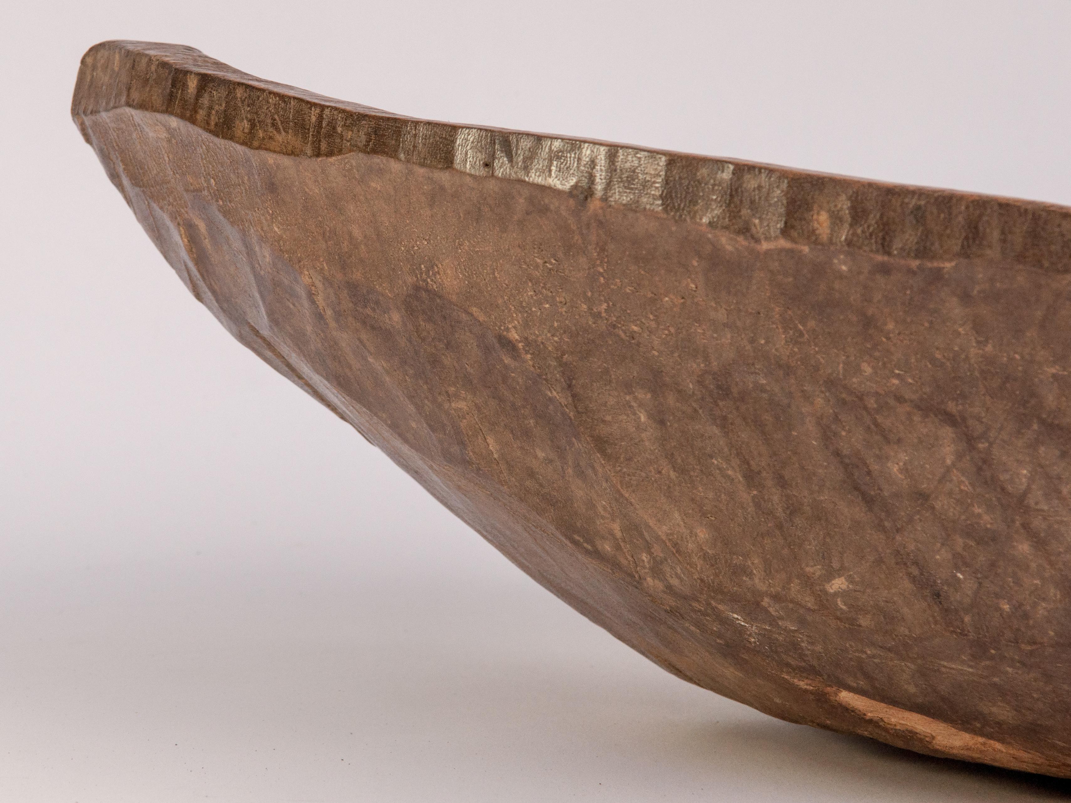 Tribal Hand Hewn Wooden Tray, Bowl, Mentawai Islands, Early to Mid-20th Century 11