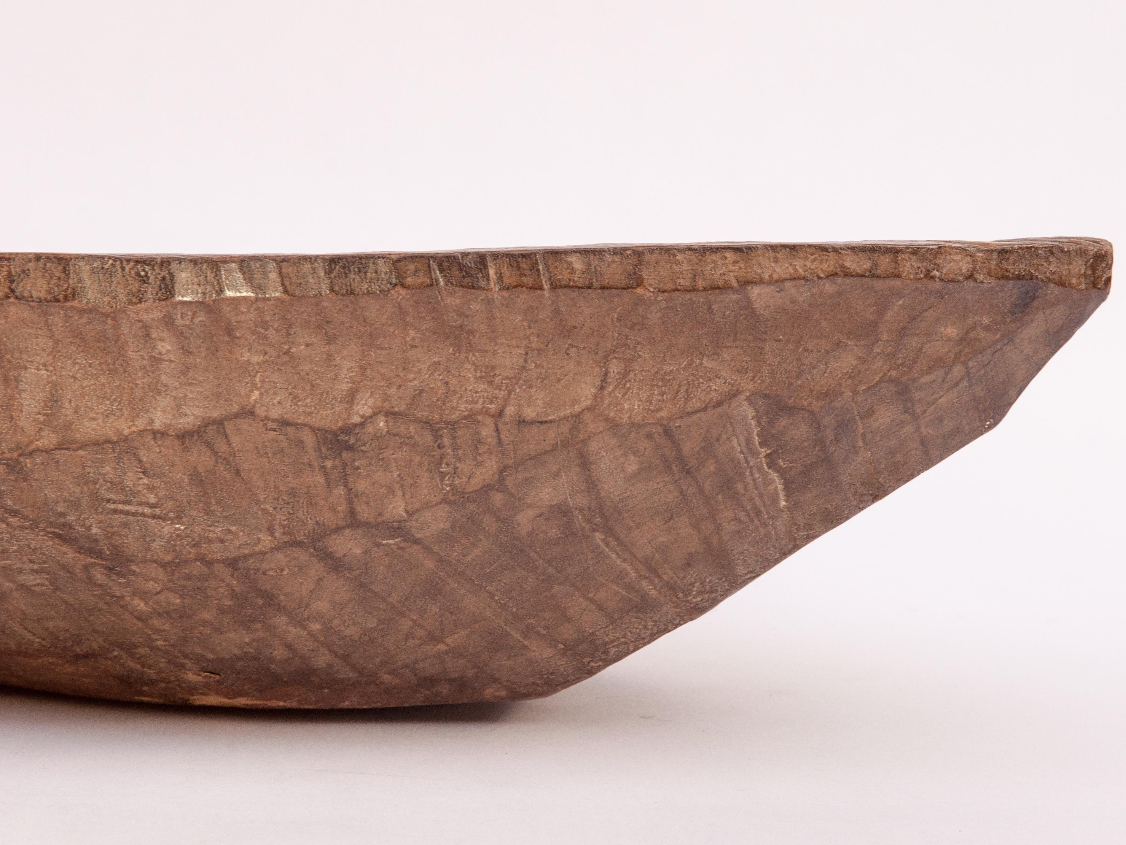 Tribal Hand Hewn Wooden Tray, Bowl, Mentawai Islands, Early to Mid-20th Century 12