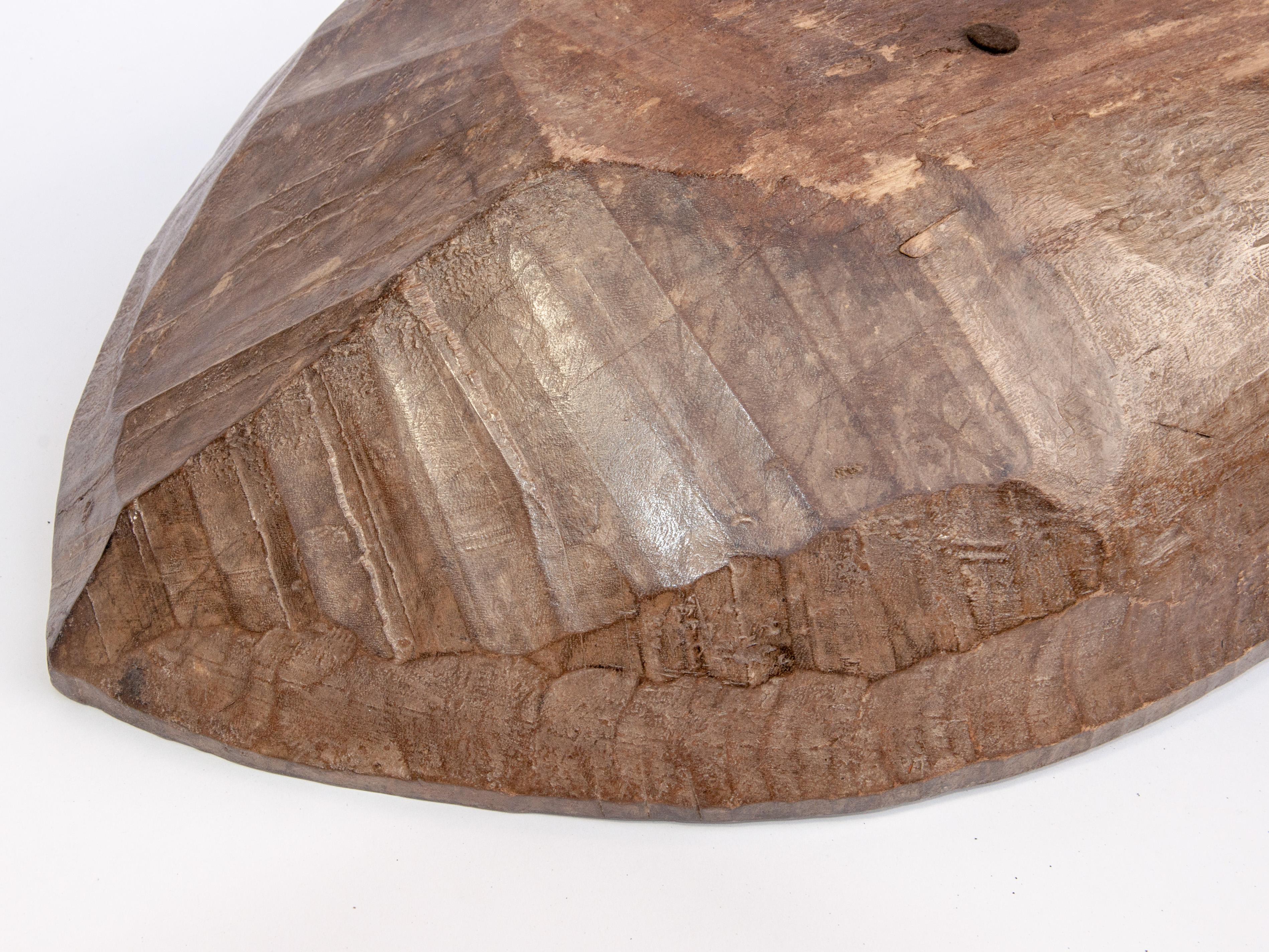 Tribal Hand Hewn Wooden Tray, Bowl, Mentawai Islands, Early to Mid-20th Century 13