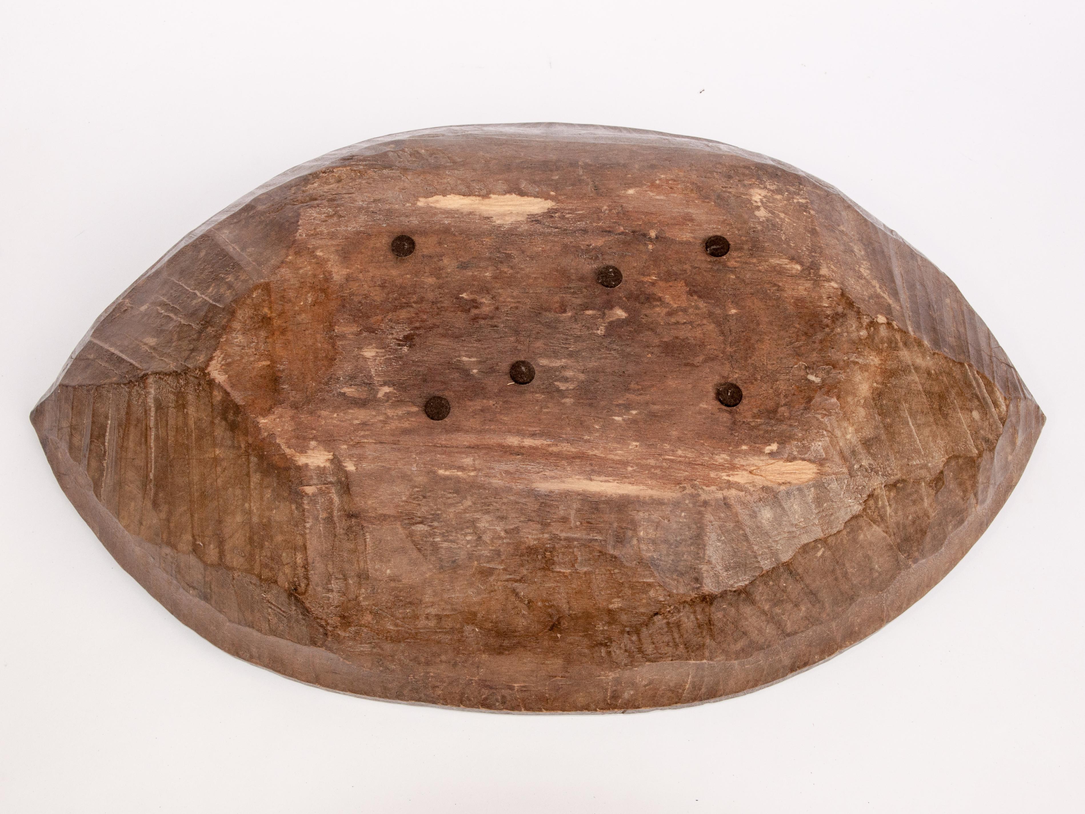 Tribal Hand Hewn Wooden Tray, Bowl, Mentawai Islands, Early to Mid-20th Century 14