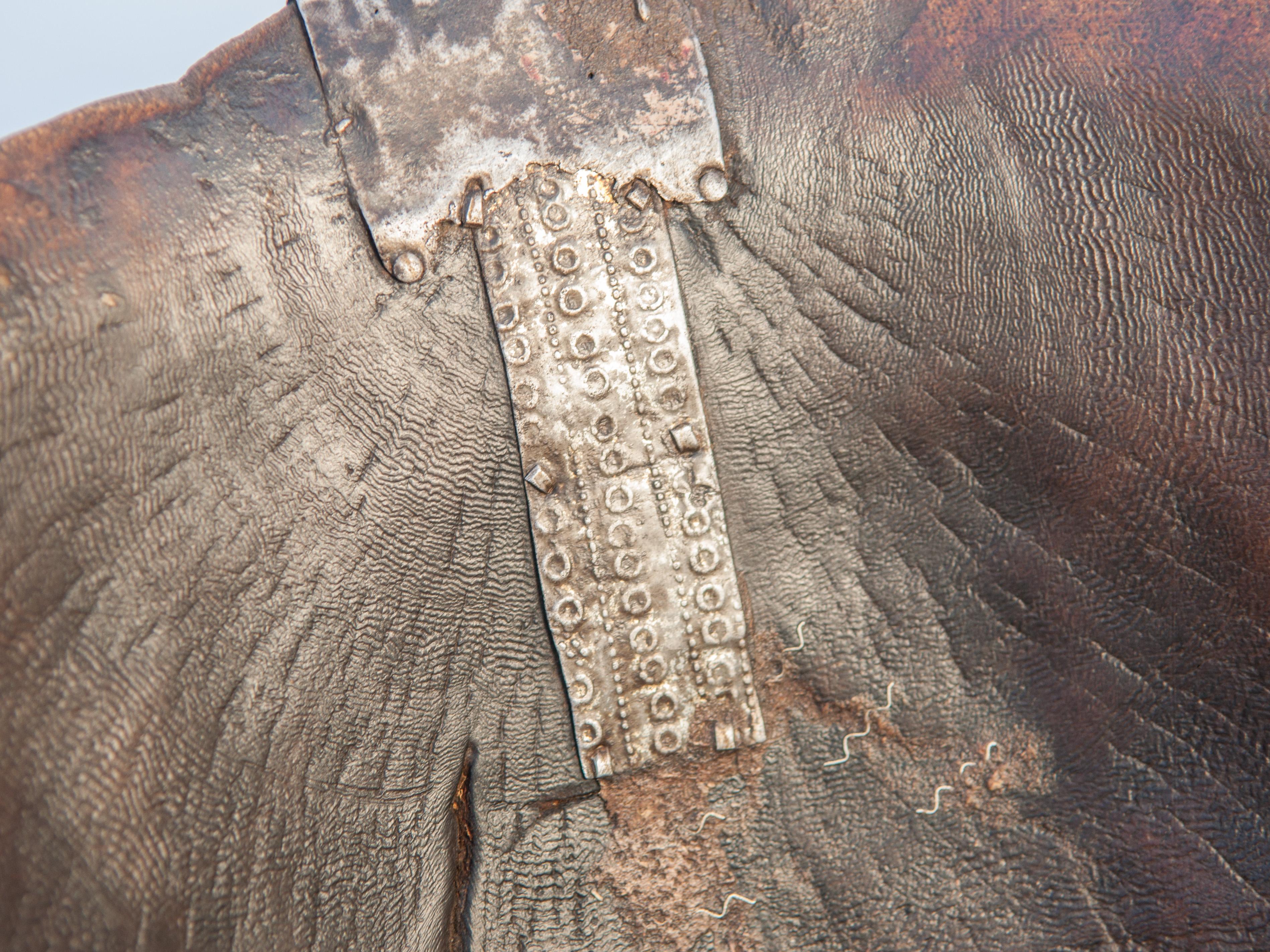 Tribal Handhewn Wooden Bowl with Metal Repair, Fulani of Niger, Mid-20th Century 1