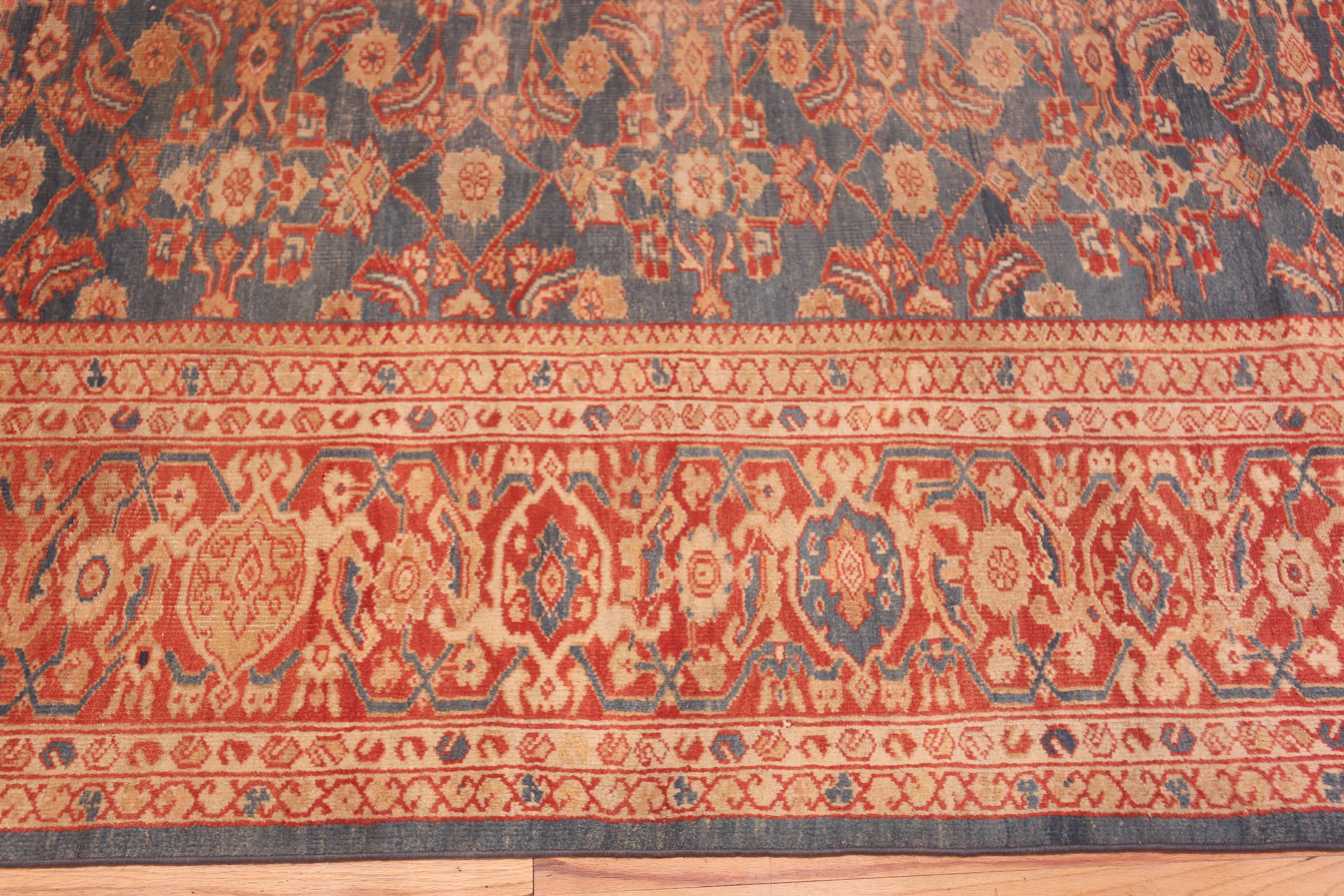 Hand-Knotted Tribal Herati Antique Persian Sultanabad Rug 9'10