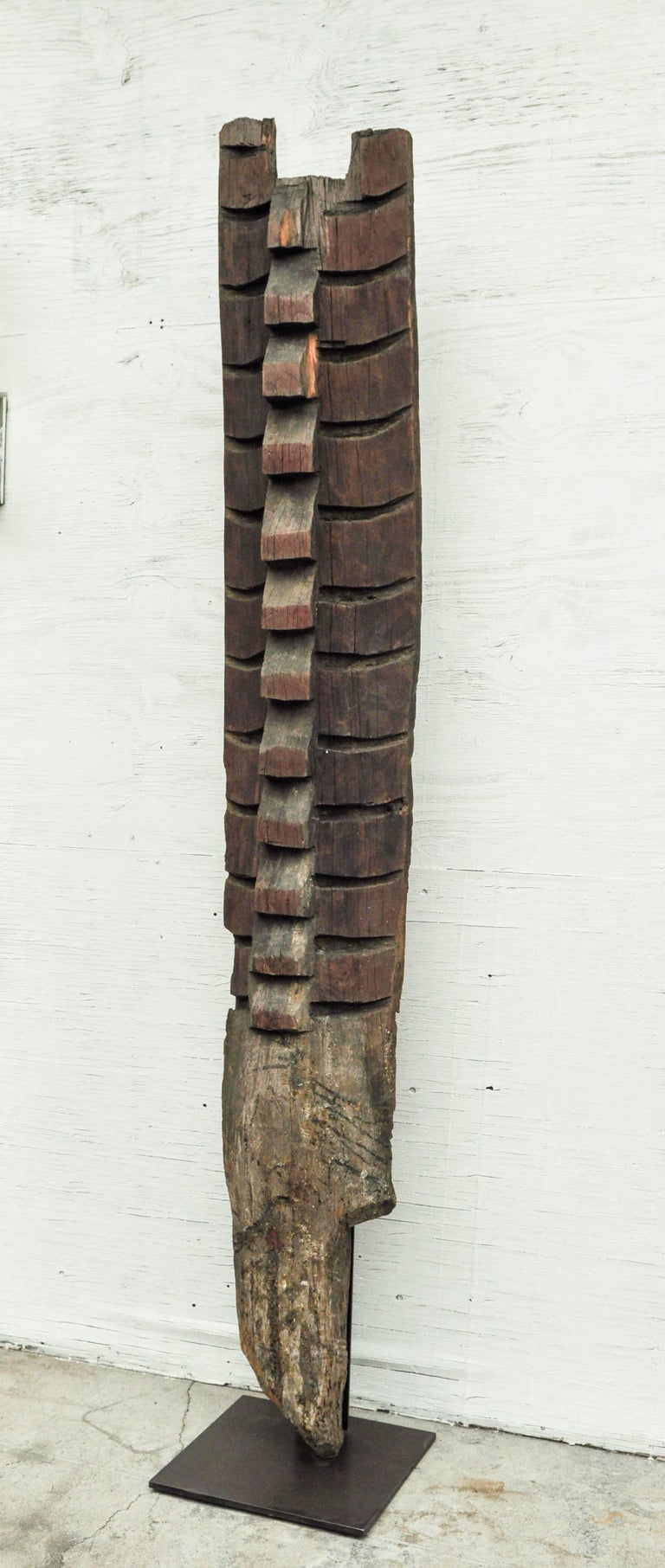 Tribal House Panel from Nagaland with Mithun Motif, Mid-20th Century