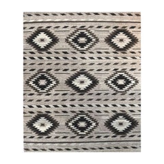 Tribal Indian Hand-Knotted Yuma Wool Area Rug 8x10 Gray