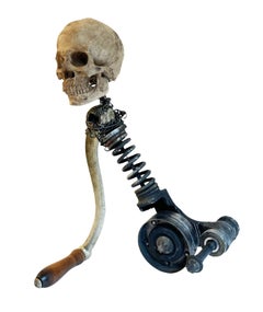 Tribal Instinct, Outsider Artist Assemblage with Skull and Various Found Objects