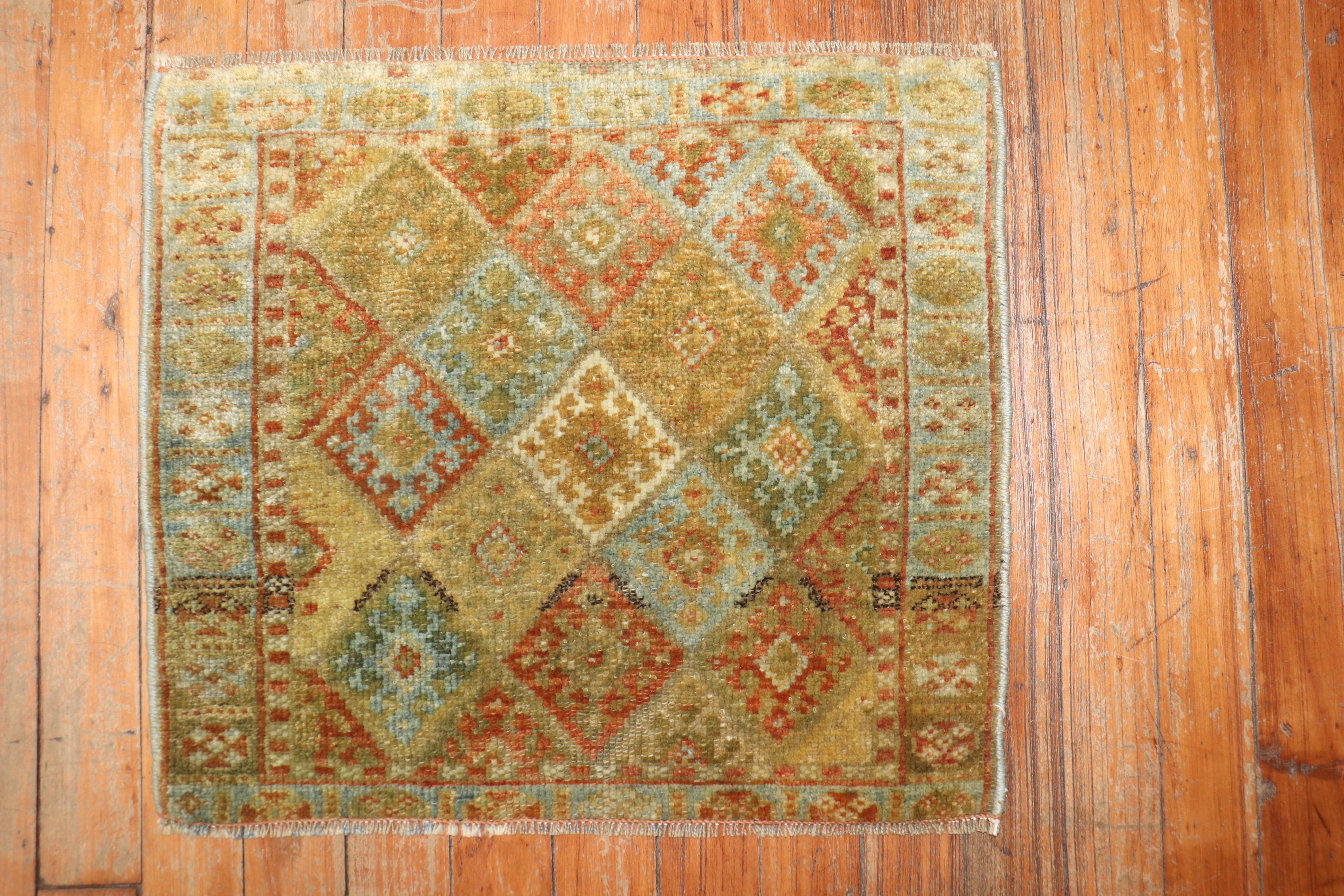 An early 20th century mini size Kurd Jaff rug 

Measures: 1'6