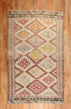 Tribal Jajim Kilim Turkish Rug