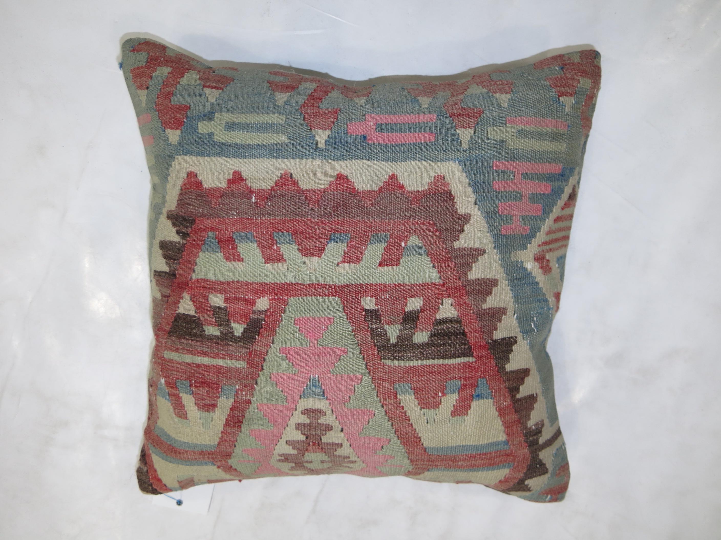 Tribal Kilim Pillow In Excellent Condition In New York, NY