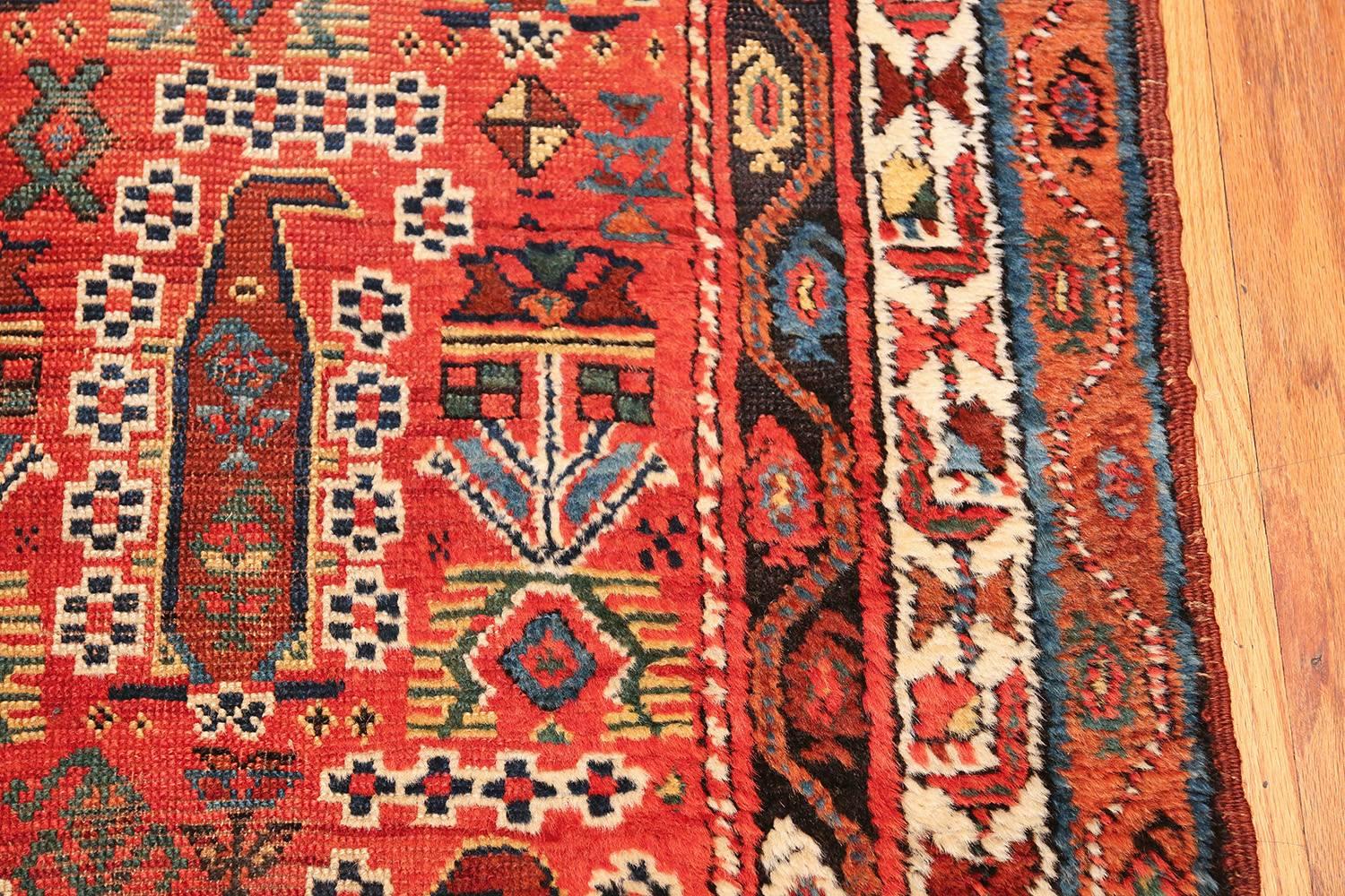 20th Century Tribal Long and Narrow Persian Kurdish Paisley Runner Rug