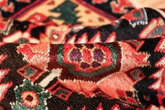 Antique Navy Northwest Persian Runner Rug. 3' 10" x 19' 5"