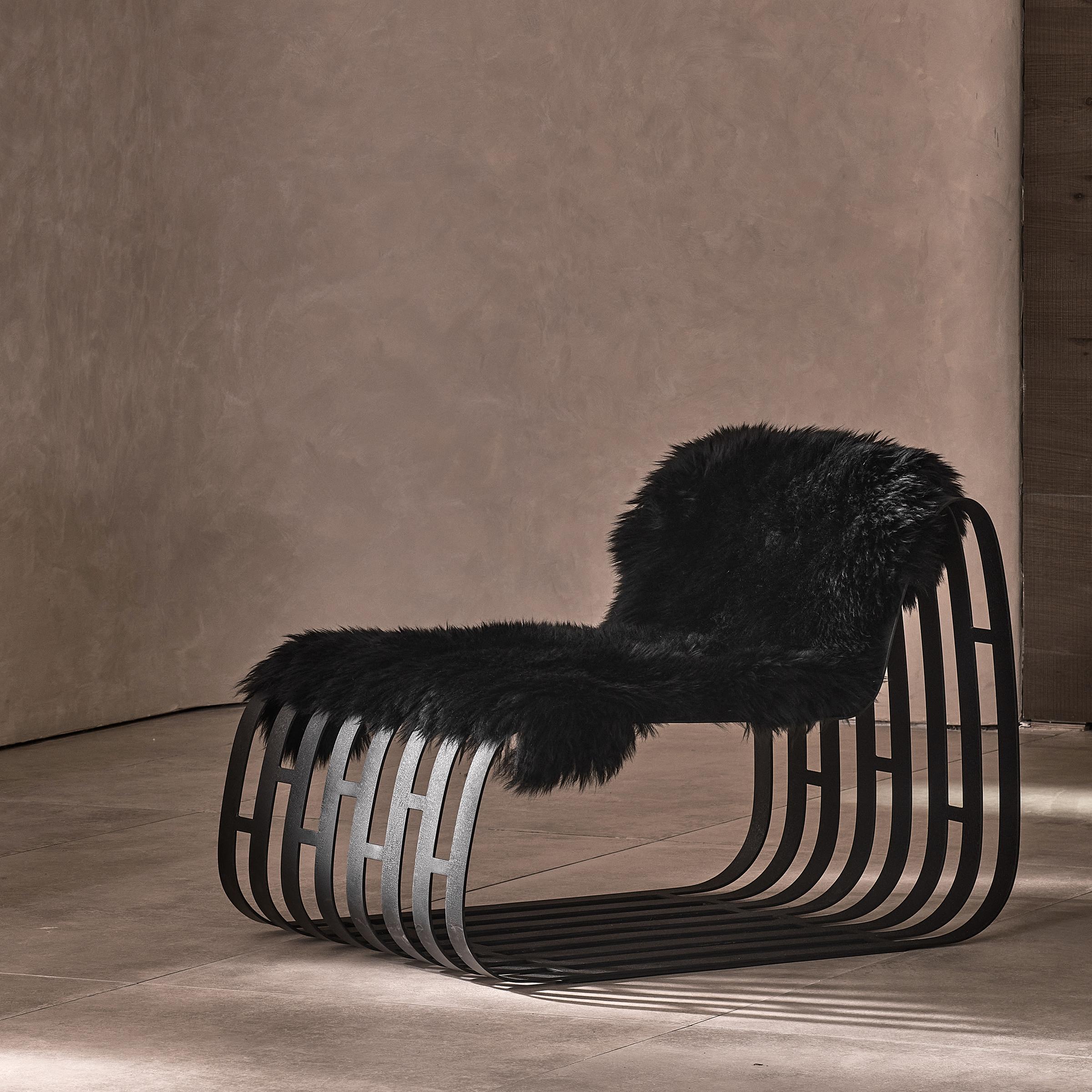 Tribal Lounge Chair by DAaZ
Dimensions: D 83 x W 60 x H 64 cm.
Materials: Metal, lamb skin.


DAaZ Furniture honors the spirit of adventure. We embrace the escape of the ordinary and revel in the magic that’s found in the unexpected. Our artistic