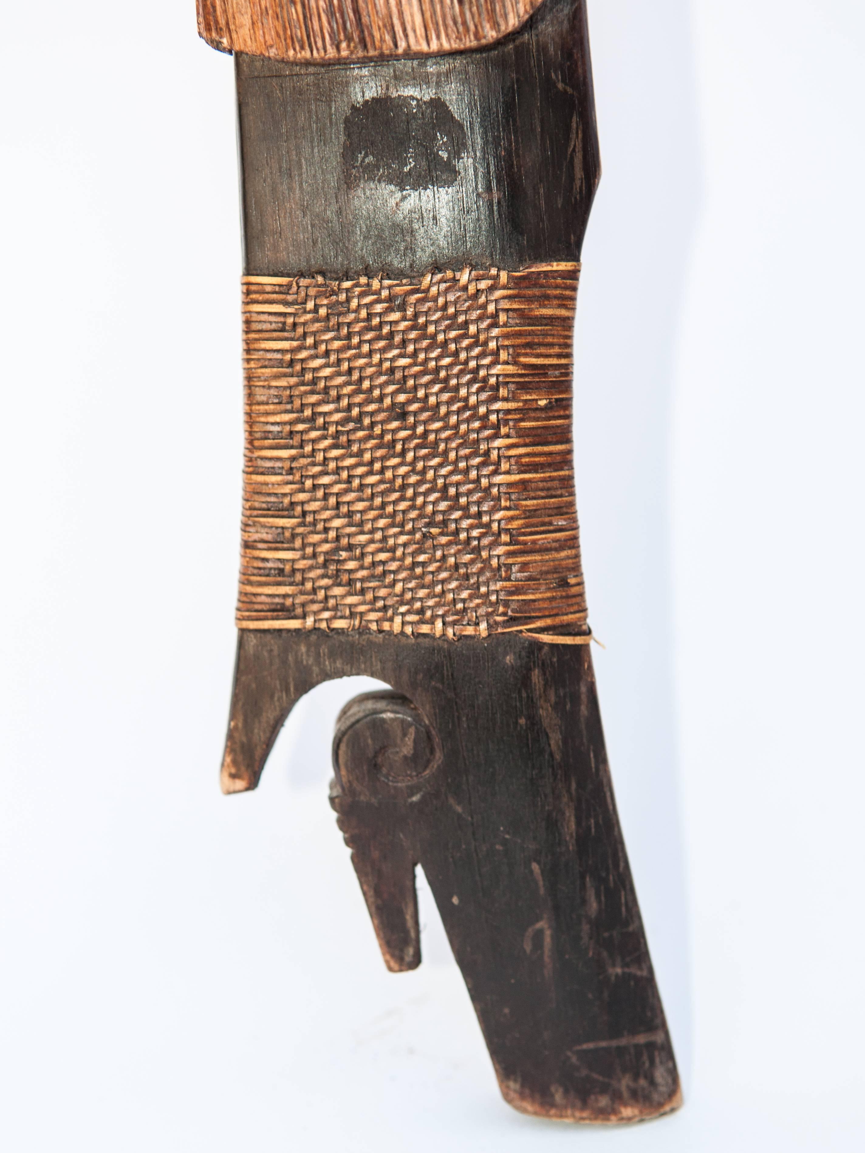 Tribal Mandau Sword with Scabbard from the Dayak of Borneo, Early 20th Century 7