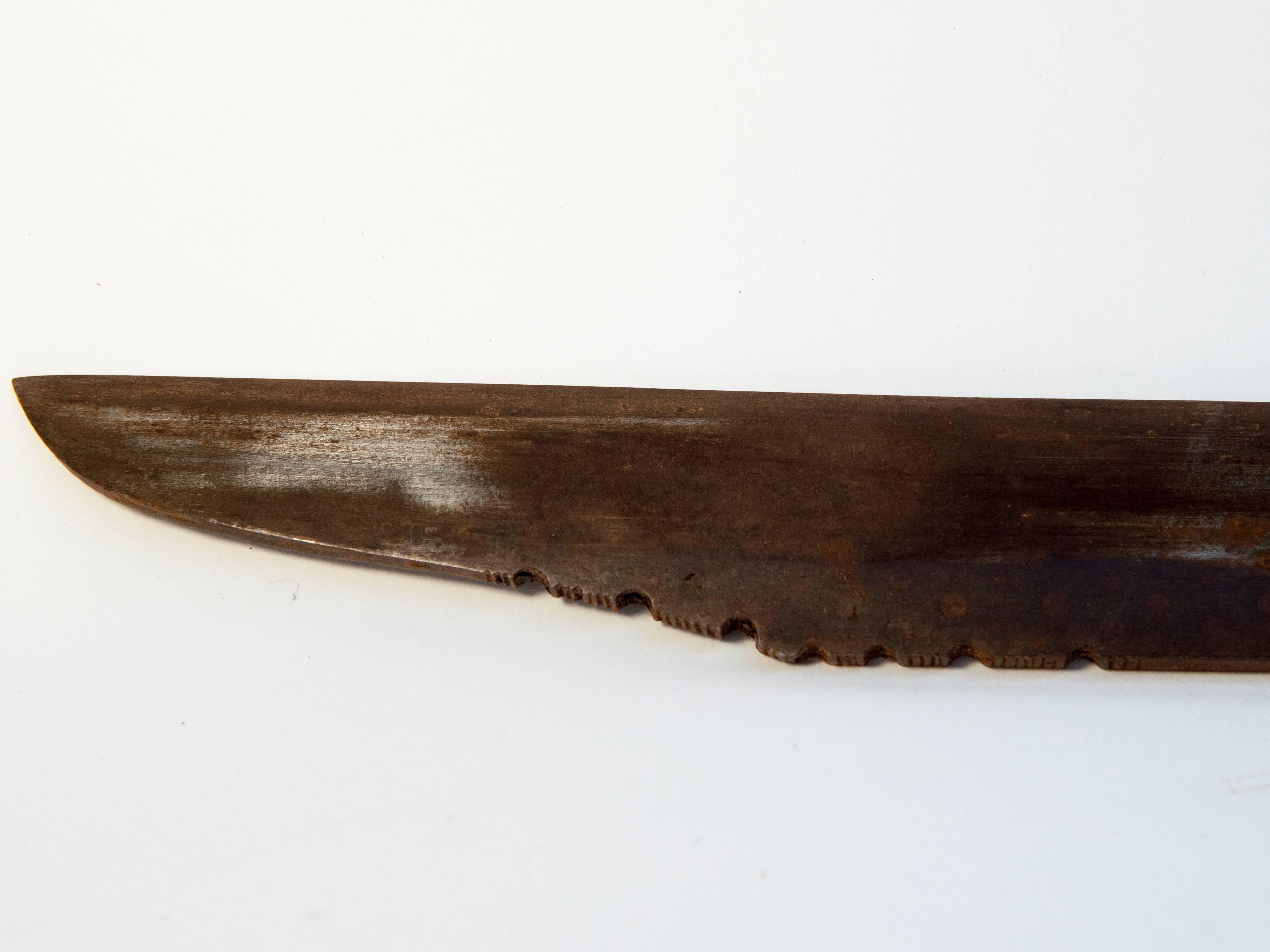 Tribal Mandau Sword with Scabbard from the Dayak of Borneo, Early 20th Century 11