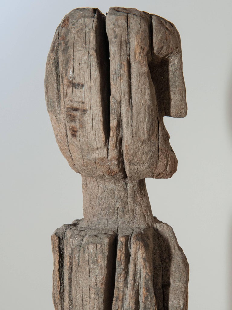 Tribal Ritual Binding Posts Tribal Marking Post, Spring Marker, Tharu of Nepal, Mid-20th Century ...