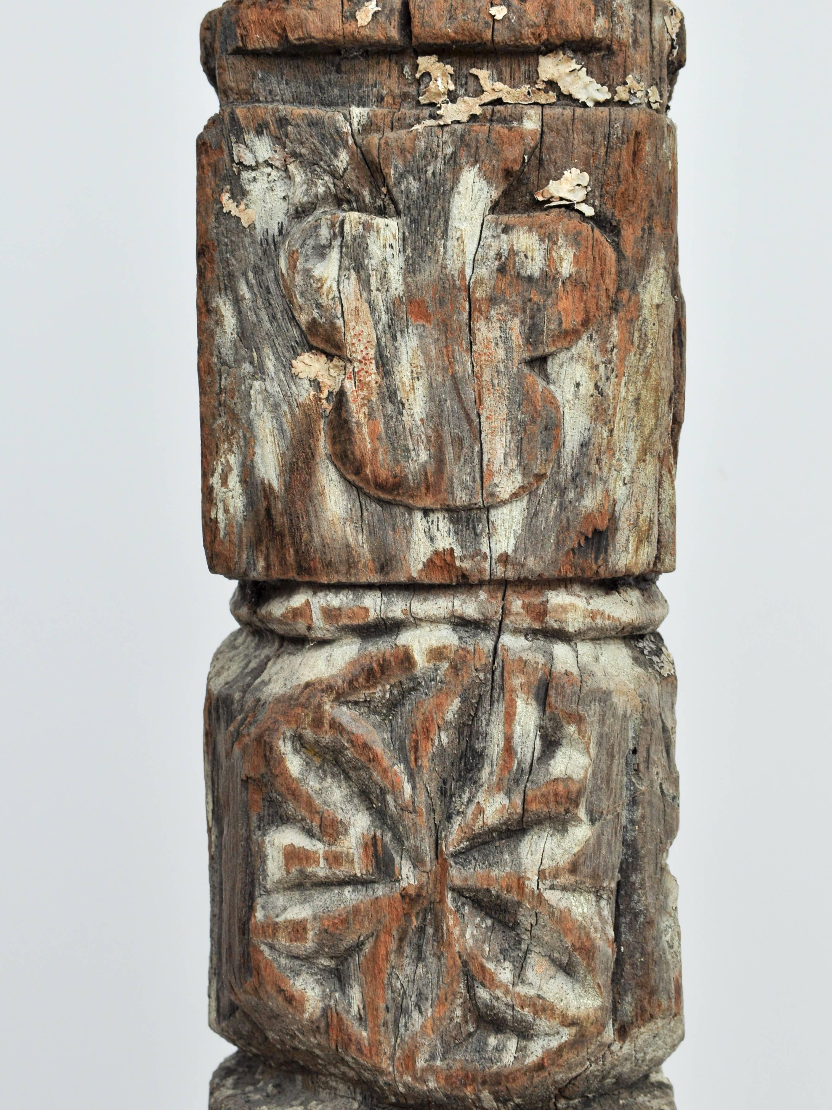 Tribal Marking Posts from West Nepal, Set of Three, Early to Mid-20th Century 10