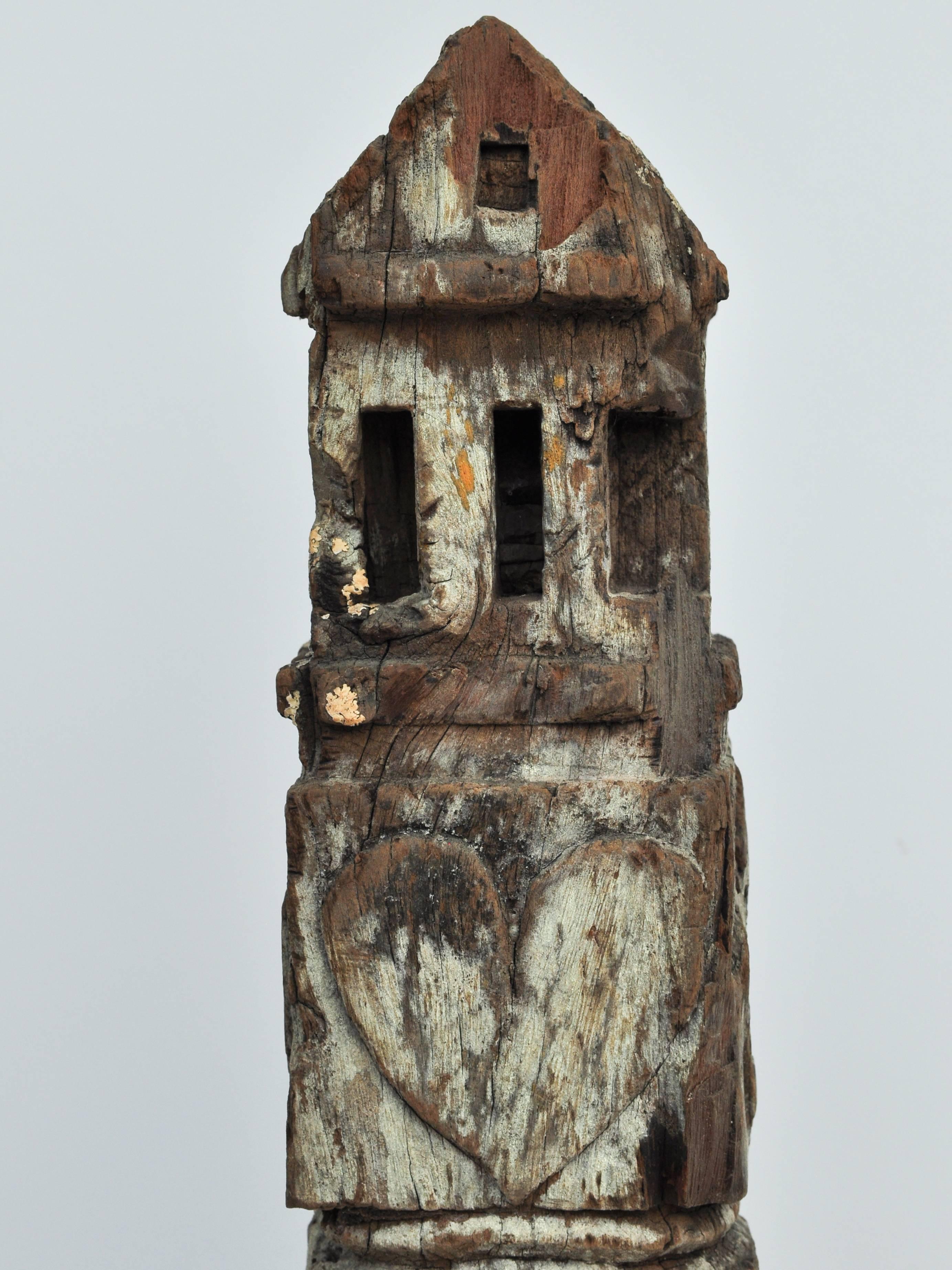 Tribal Marking Posts from West Nepal, Set of Three, Early to Mid-20th Century 12