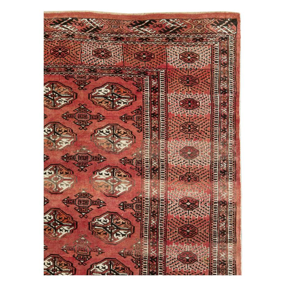 Persian Tribal Mid-20th Century Handmade Central Asian Turkoman Large Room Size Carpet For Sale