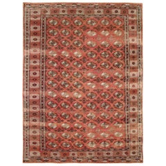 Tribal Mid-20th Century Handmade Central Asian Turkoman Large Room Size Carpet
