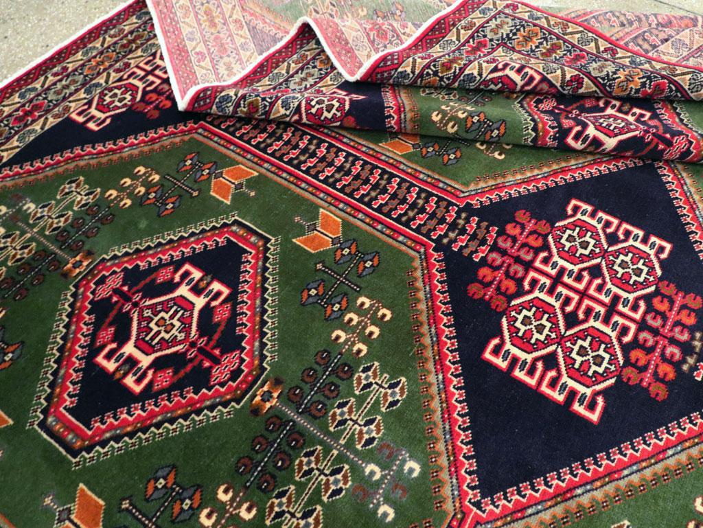 Tribal Mid-20th Century Handmade Central Asian Turkoman Room Size Carpet For Sale 5