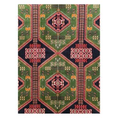 Tribal Mid-20th Century Handmade Central Asian Turkoman Room Size Carpet