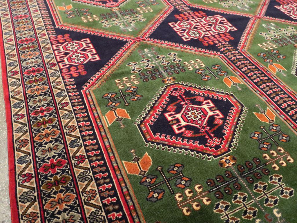 Tribal Mid-20th Century Handmade Central Asian Turkoman Room Size Carpet For Sale 1