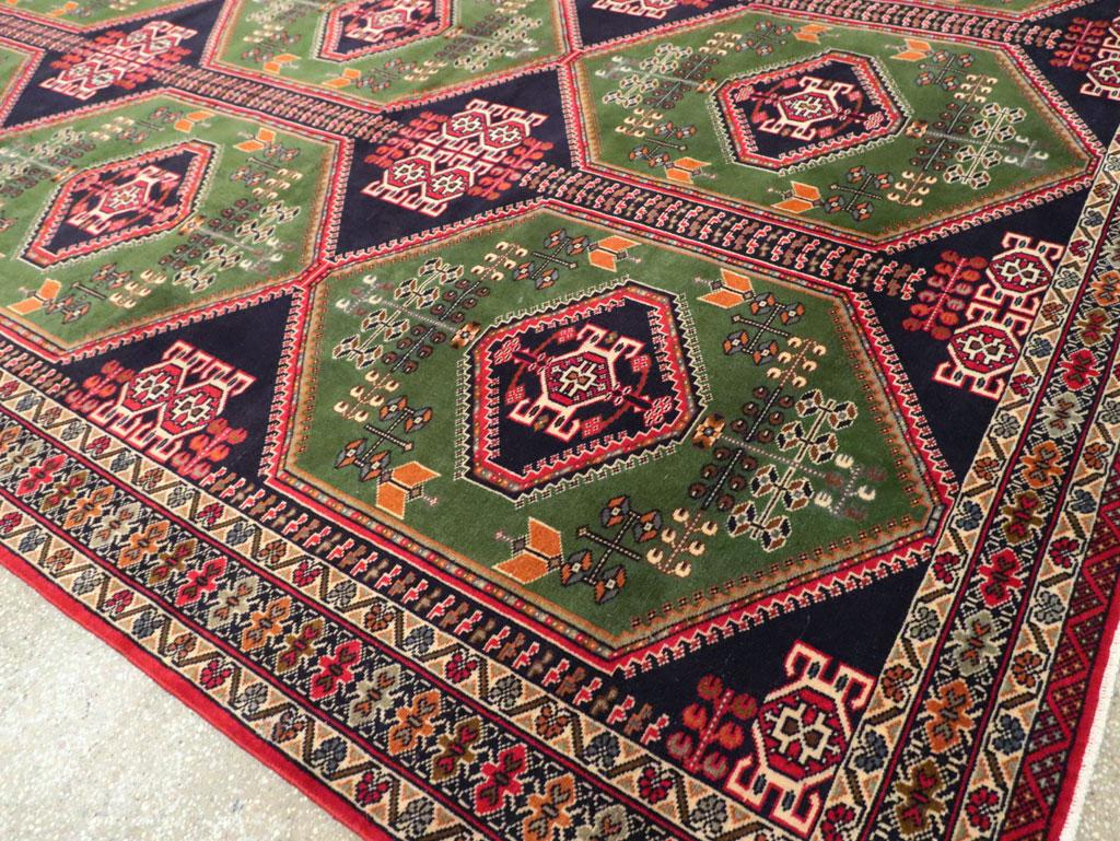 Tribal Mid-20th Century Handmade Central Asian Turkoman Room Size Carpet For Sale 3