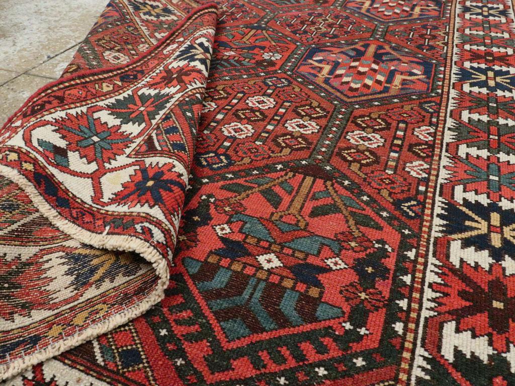 Tribal Mid-20th Century Handmade Persian Bakhtiari Accent Rug For Sale 1