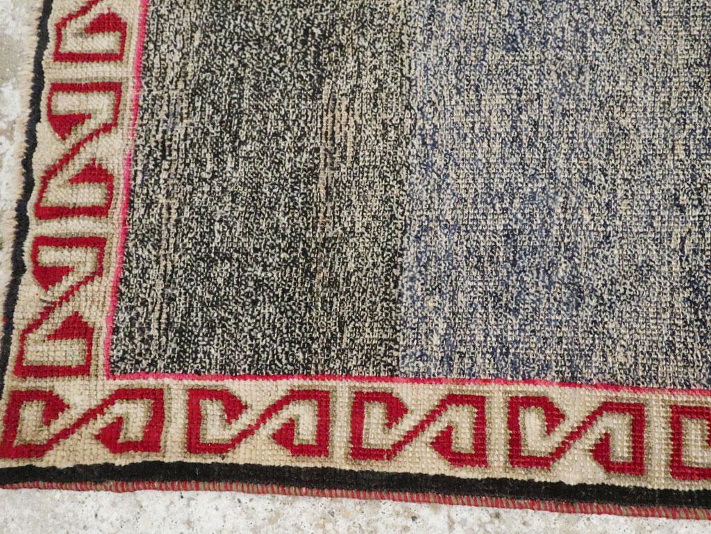 Tribal Mid-20th Century Handmade Persian Gabbeh Accent Rug For Sale 2