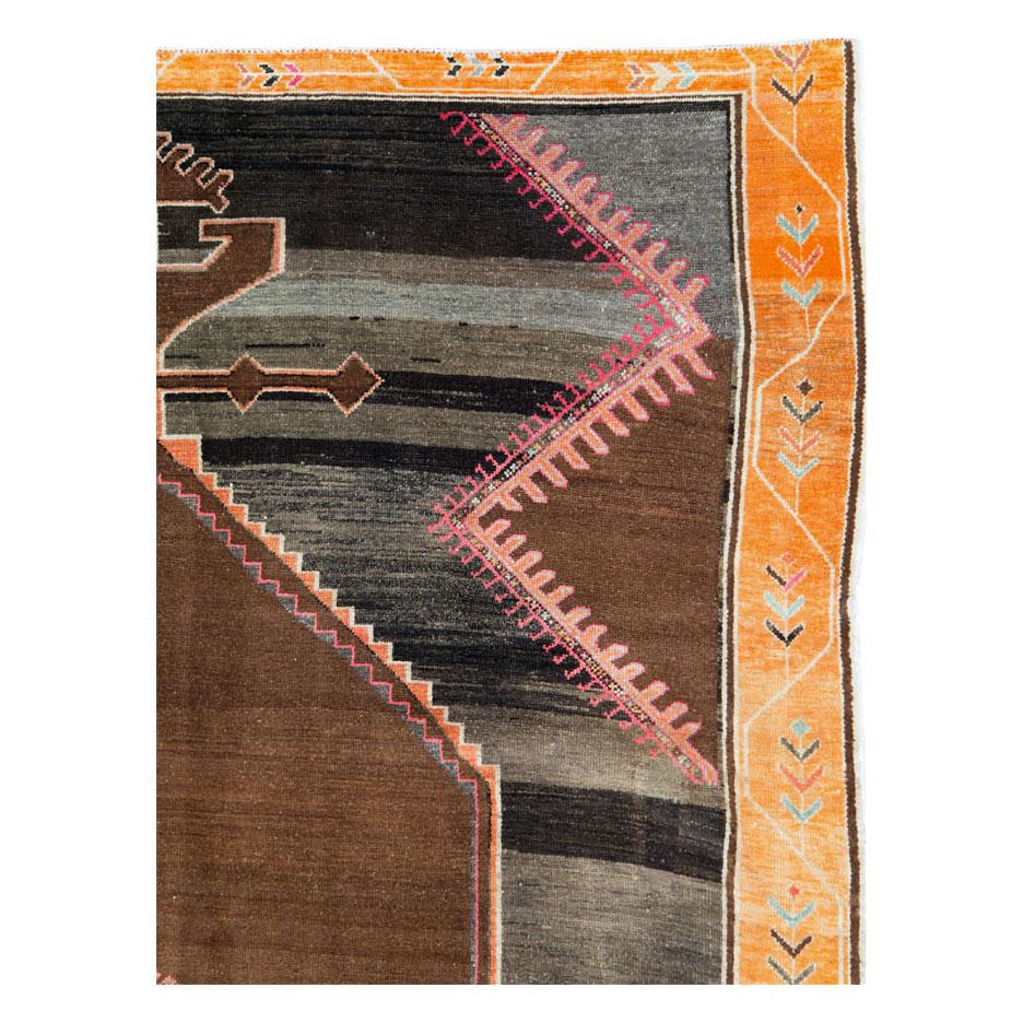 Hand-Knotted Tribal Mid-20th Century Handmade Turkish Anatolian Room Size Carpet