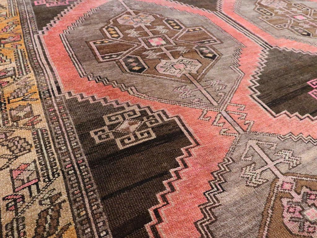 Tribal Mid-20th Century Handmade Turkish Anatolian Room Size Carpet 1