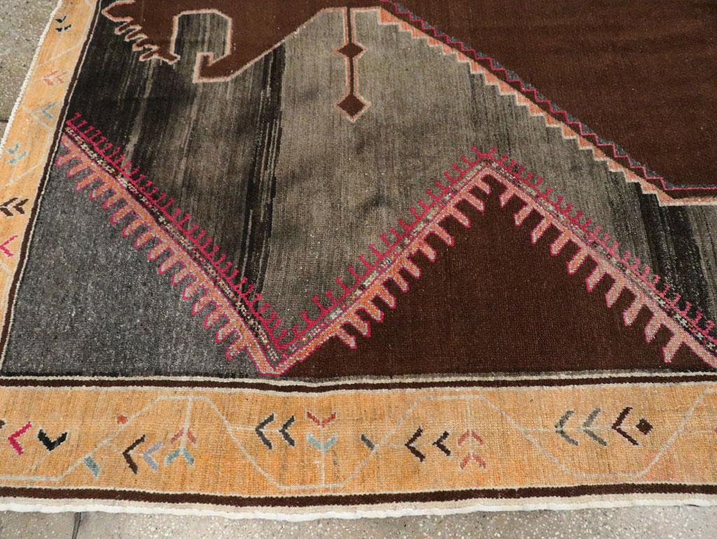 Tribal Mid-20th Century Handmade Turkish Anatolian Room Size Carpet 3
