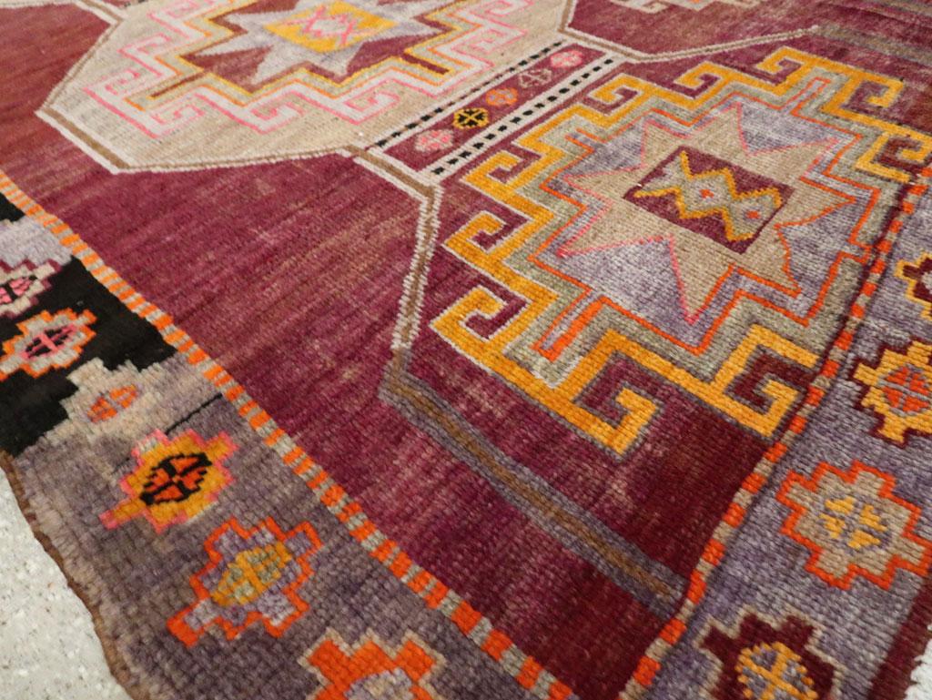 Tribal Mid-20th Century Handmade Turkish Anatolian Room Size Carpet 4