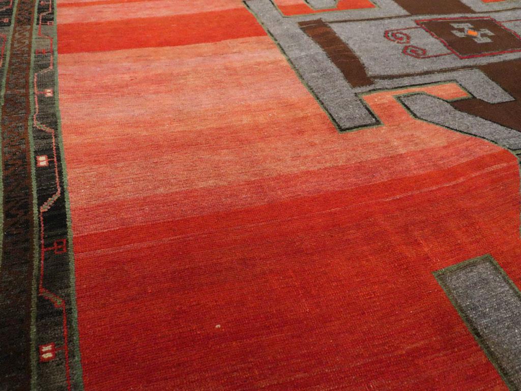 Tribal Mid-20th Century Handmade Turkish Anatolian Square Room Size Carpet For Sale 1