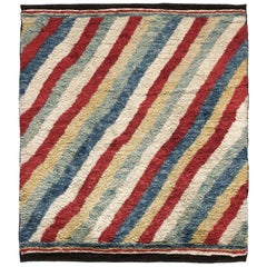 Tribal Mid-Century Modern Style Persian Shiraz Gabeh Rug