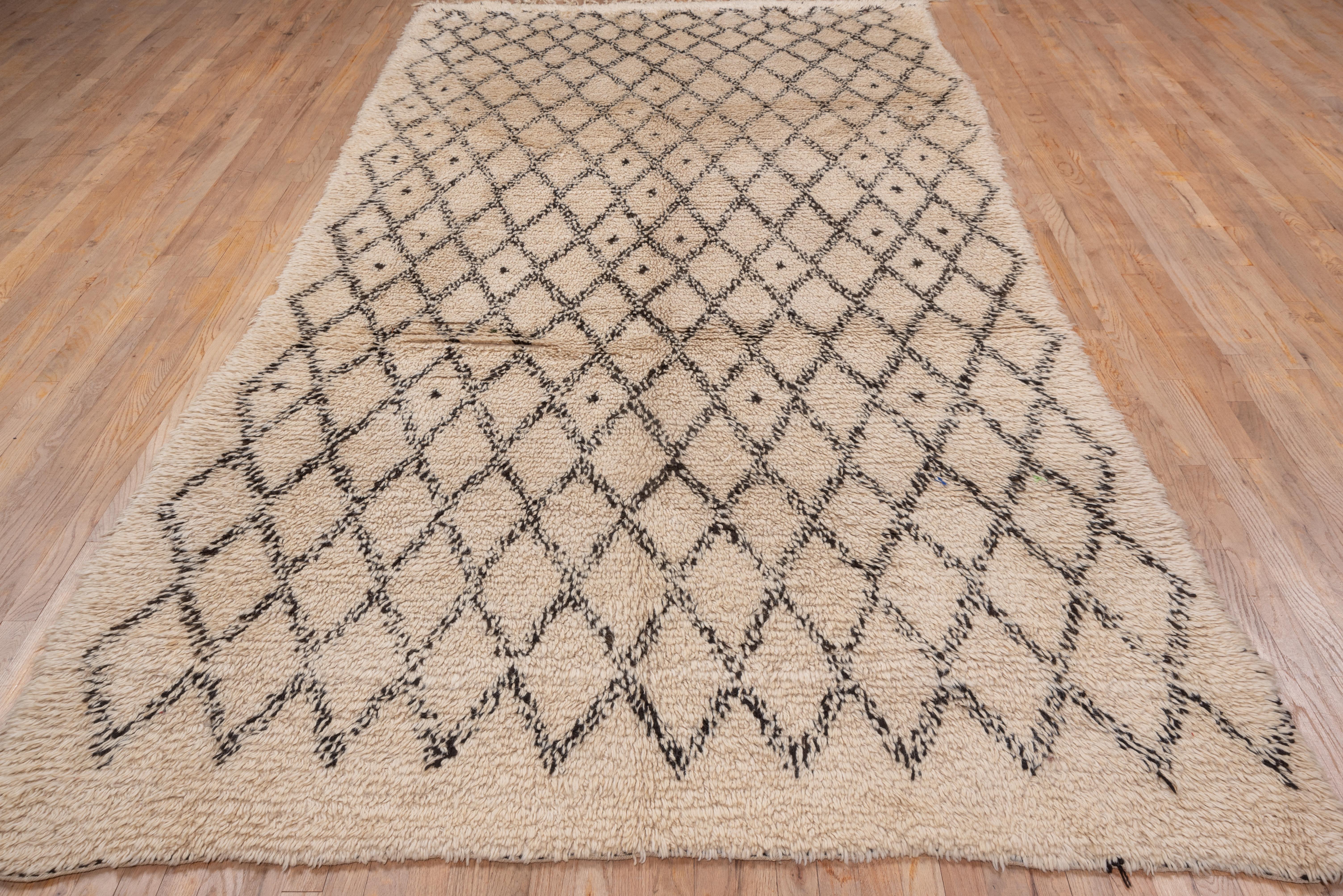 Mid-20th Century Tribal Middle Atlas Moroccan Carpet, circa 1950s