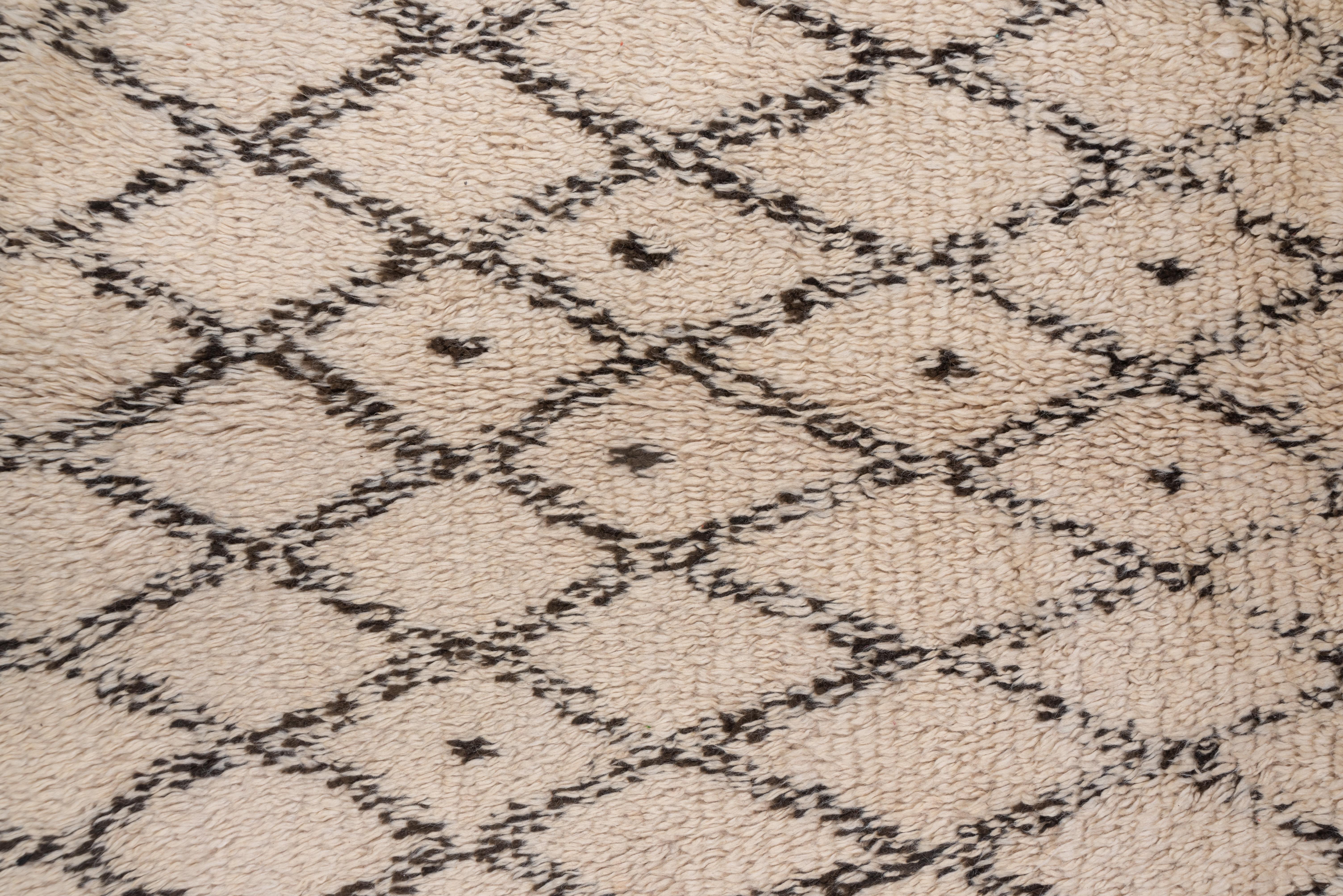 Wool Tribal Middle Atlas Moroccan Carpet, circa 1950s