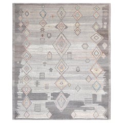 Tribal Modern Moroccan Inspired  Wool Rug 8'5''x10'