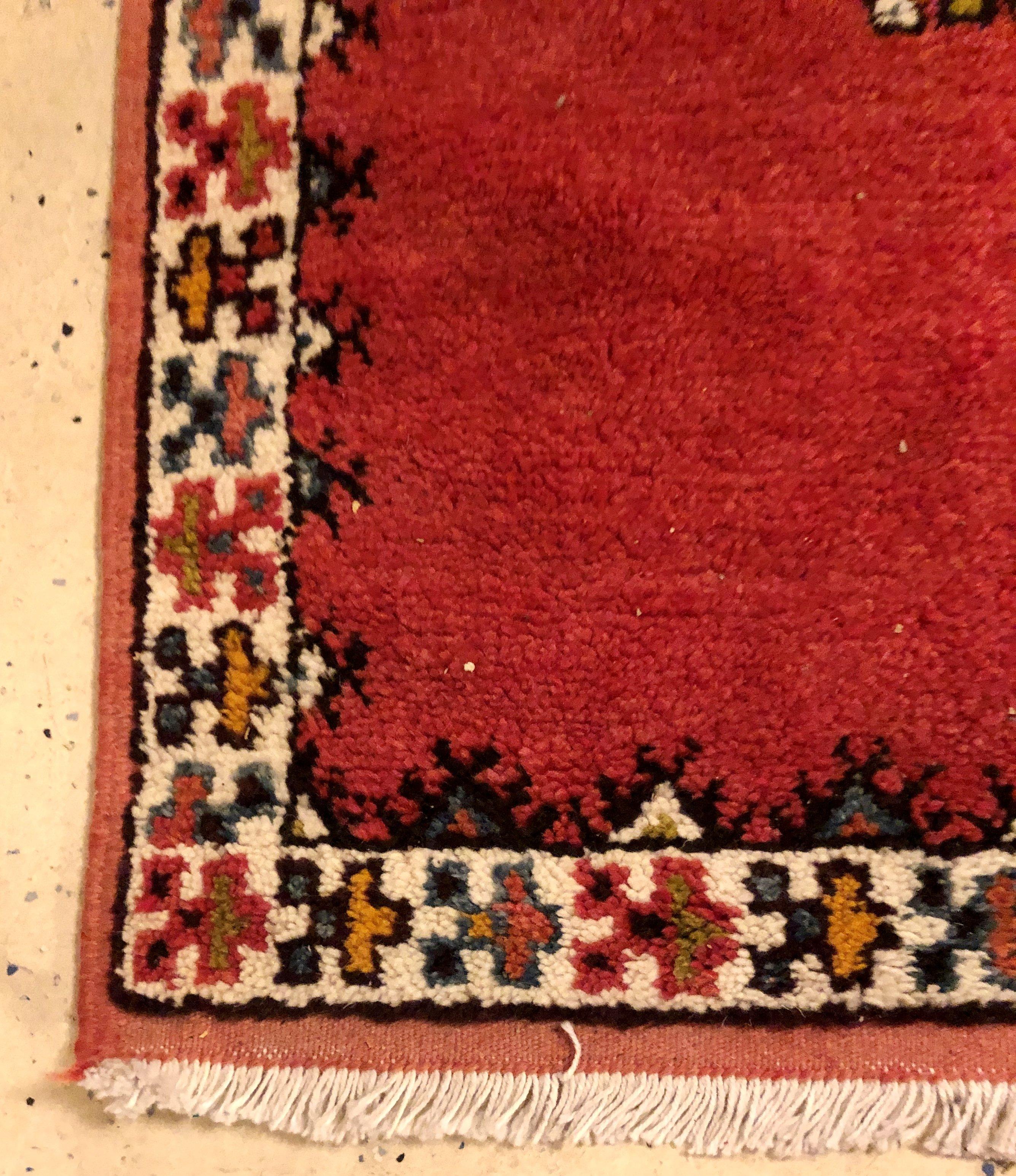 Tribal Moroccan Red Handwoven Rug or Carpet with Diamond Design For Sale 2