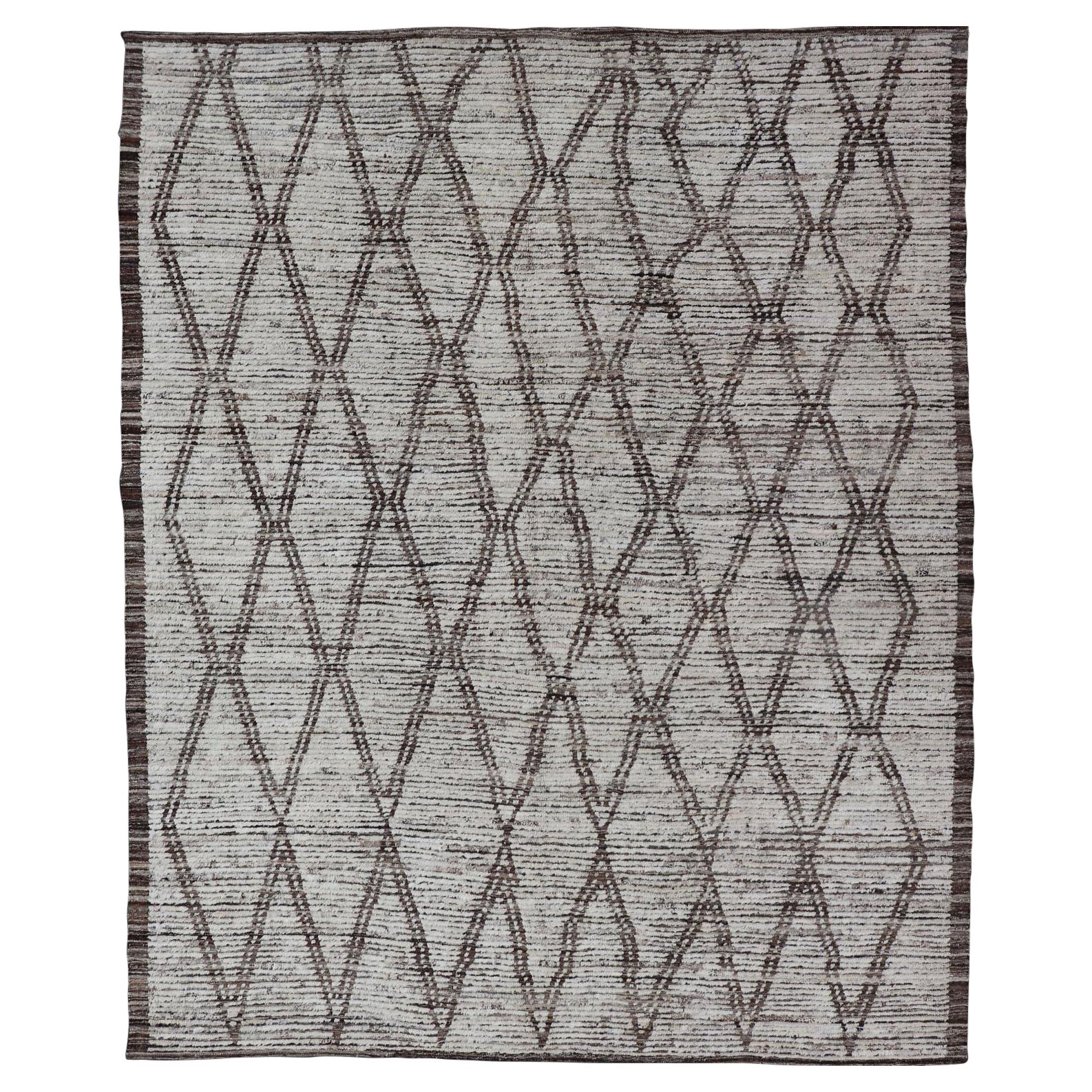 Tribal Moroccan Rug by Keivan Woven Arts with Intricate Diamond Pattern