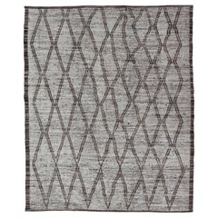 Marokkanischer Stammeskunst-Teppich von Keivan Woven Arts mit kompliziertem Diamantmuster