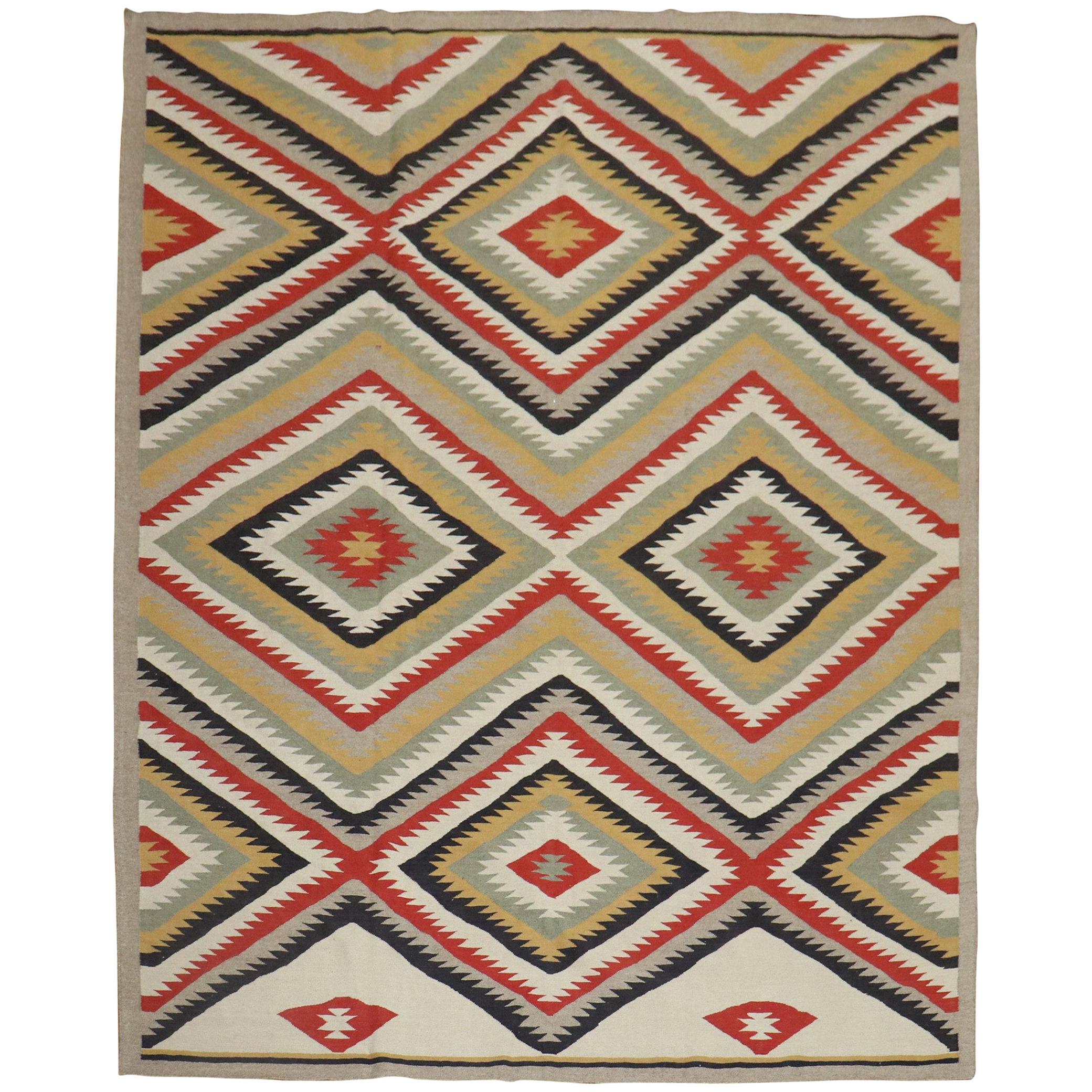 Stammeskunst Navajo Design 21. Jahrhundert Moderner Teppich