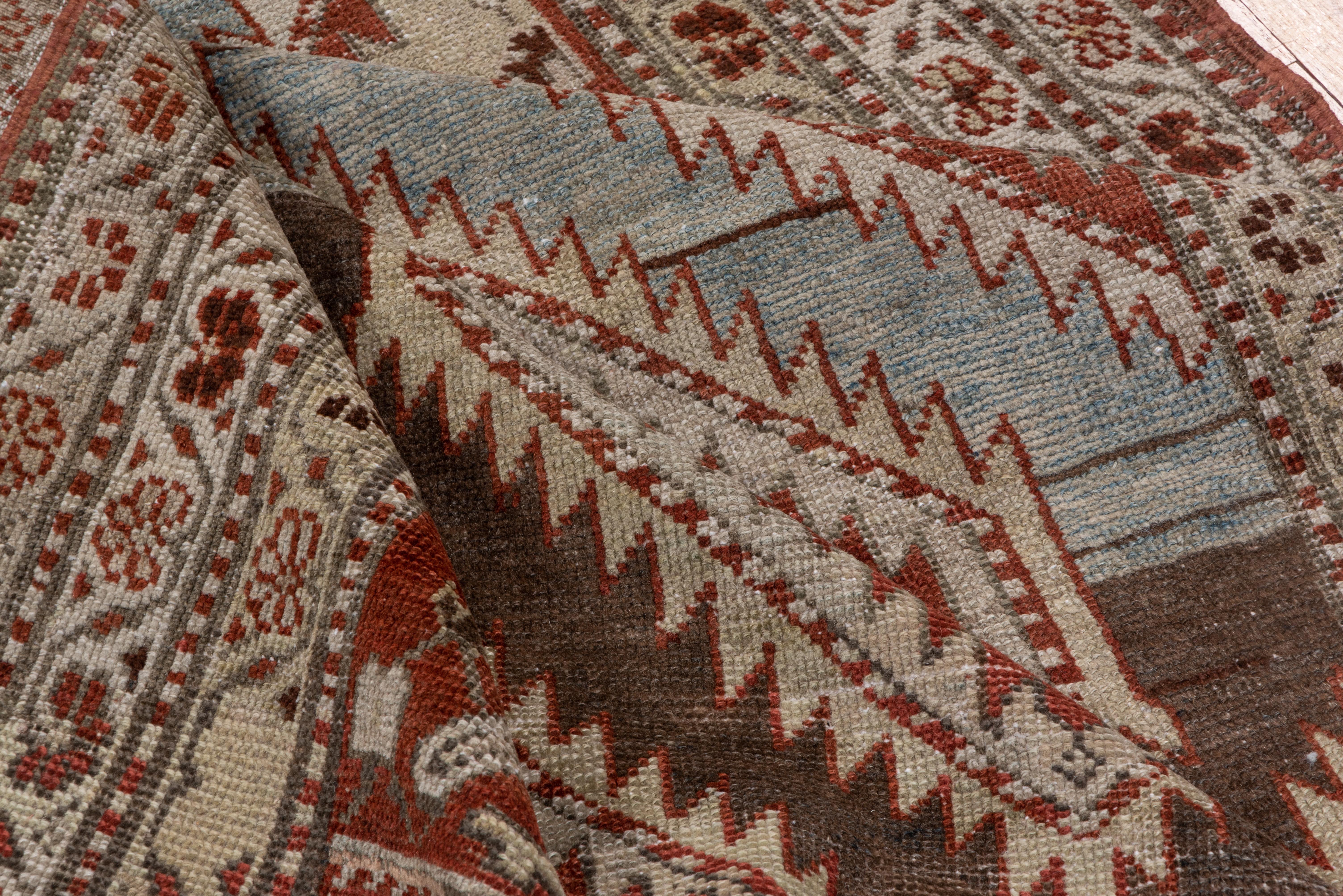 Tribal Northwest Persian Runner, Colorful, Long, circa 1910s For Sale 1