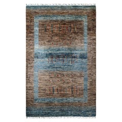 Tribal, One-of-a-Kind Hand-Knotted Runner Rug  - Grey, 5' 0" x 7' 10"