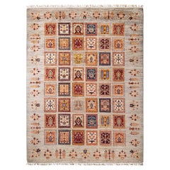 Tribal, One-of-a-kind hand knotted Runner Rug, Gray