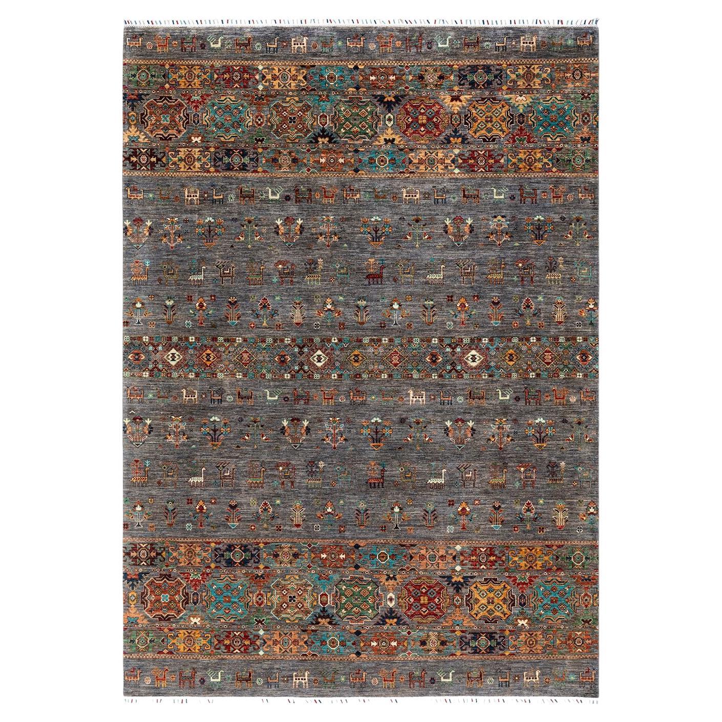 2'6x9'6 Rug - Geometric - Handmade Caucasian Design - a 2x9 Rug size