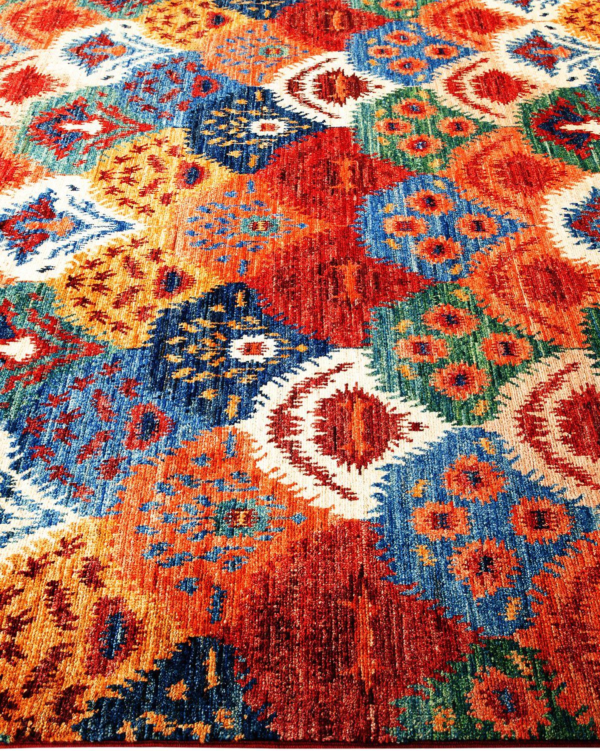 Tribal, One-of-a-kind Hand Knotted Runner Rug, Red In New Condition For Sale In Norwalk, CT