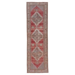 Tribal Oushak Runner in Red