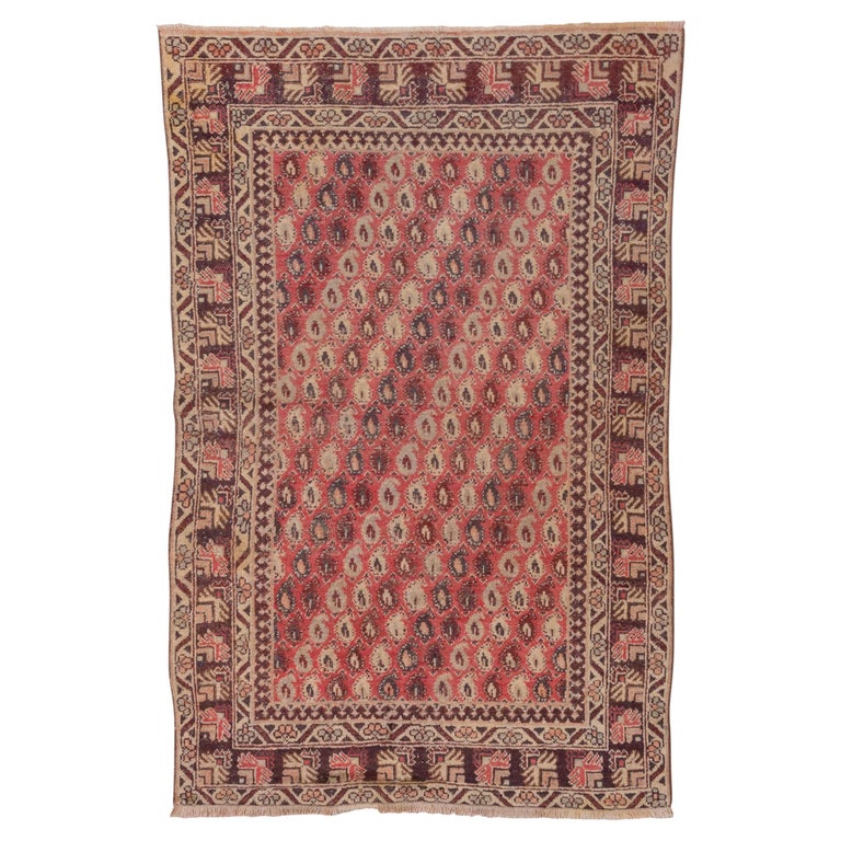 Tribal Persian Afshar Rug, Soft Red Field, circa 1930s For Sale at 1stDibs