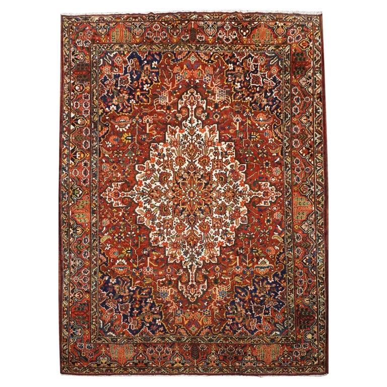 Tribal Persian Bakhtiari Rug, circa 1940 For Sale at 1stDibs