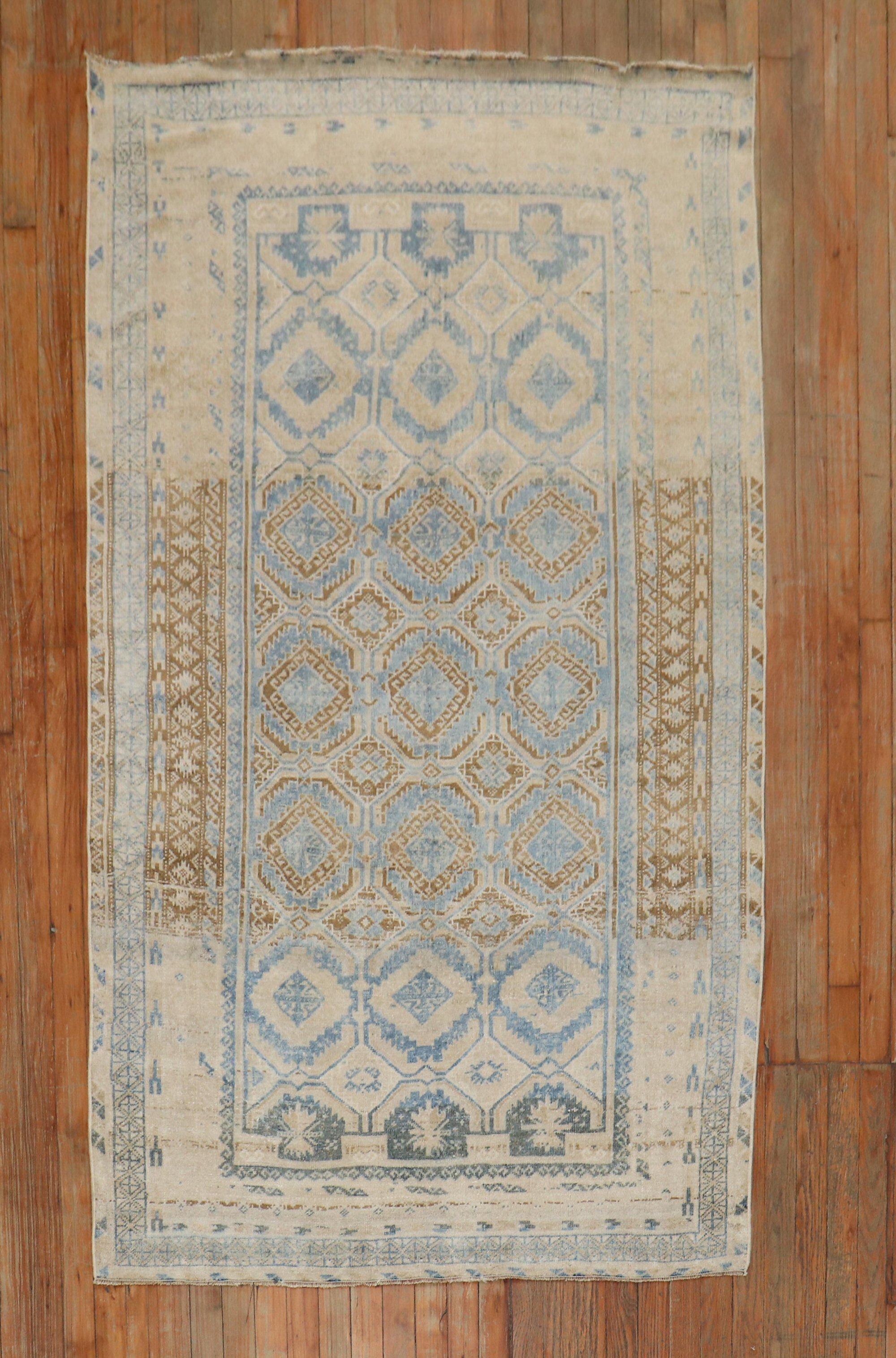 Industrial Tribal Persian Balouch Rug For Sale